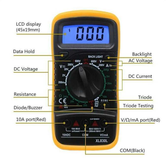 multitester digital ac dc mini multimeter avometer tester