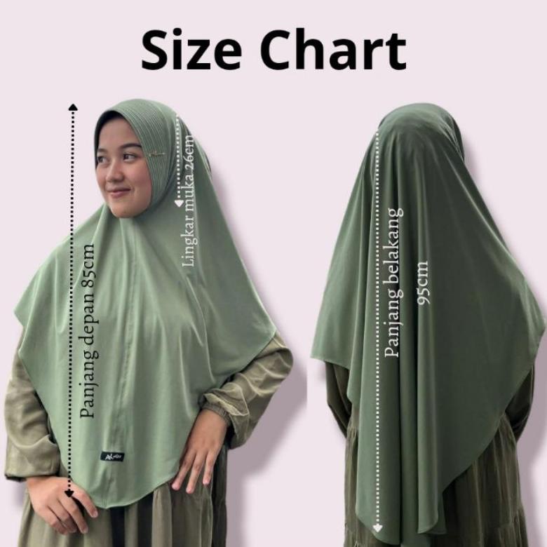 Terjangkau Alwira.outfit jilbab instan size L original by Alwira