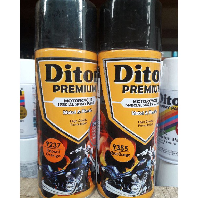 ¯ vt Pilok Pilox Cat Semprot Diton premium oren orange repsol beat Orange pernis doff dop dof (clear