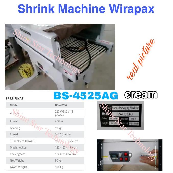 `````````] Shrink Tunnel Machine Wirapax BS-4525A BS 4525A mesin penyusut plastik