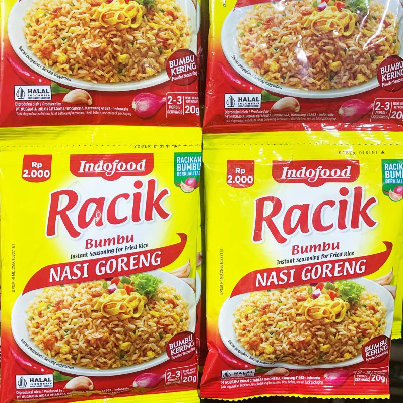 

BUMBU RACIK NASI GORENG / BUMBU KERING NASI GORENG / 1 RENCENG ISI 10pcs@20gr