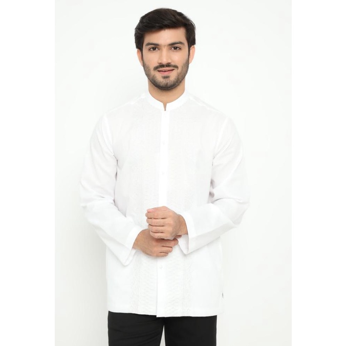 Jobb Luqman Koko Pria Lengan Panjang Regular Fit Putih