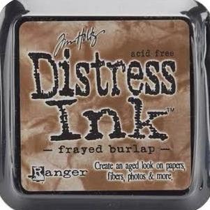 

>*>*>*>*] Distress ink frayed burlap