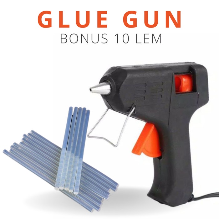 Alat Lem Tembak Kecil Dan Isi Refill Tembakan Lem Glue Gun