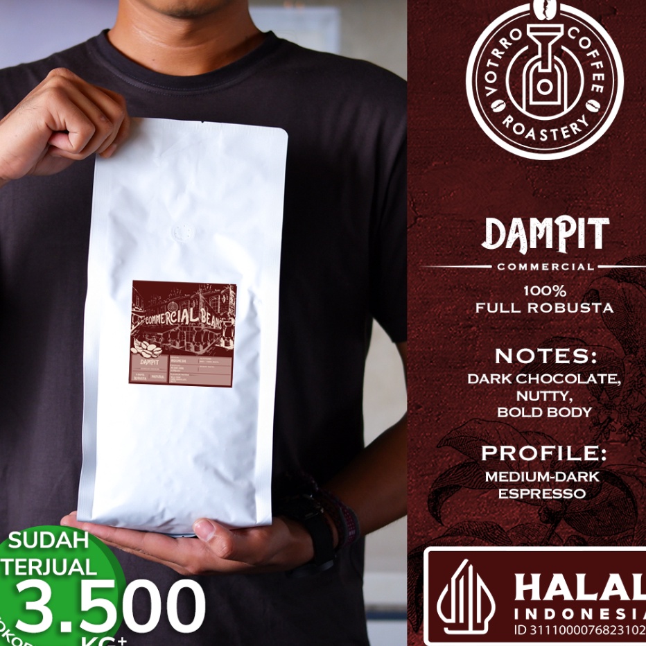 

Ready Biji Kopi 100% Full Robusta Dampit Roasted Commercial - BEST PRICE Model Terkini