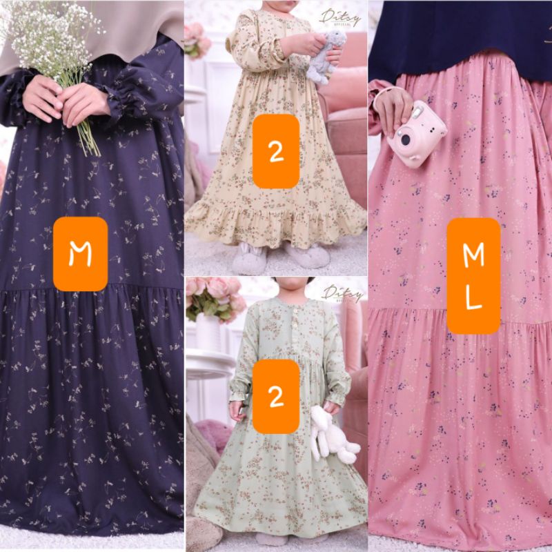 Nightgown DITSY and Little DITSY 2023. daster, dress, gamis ditsy