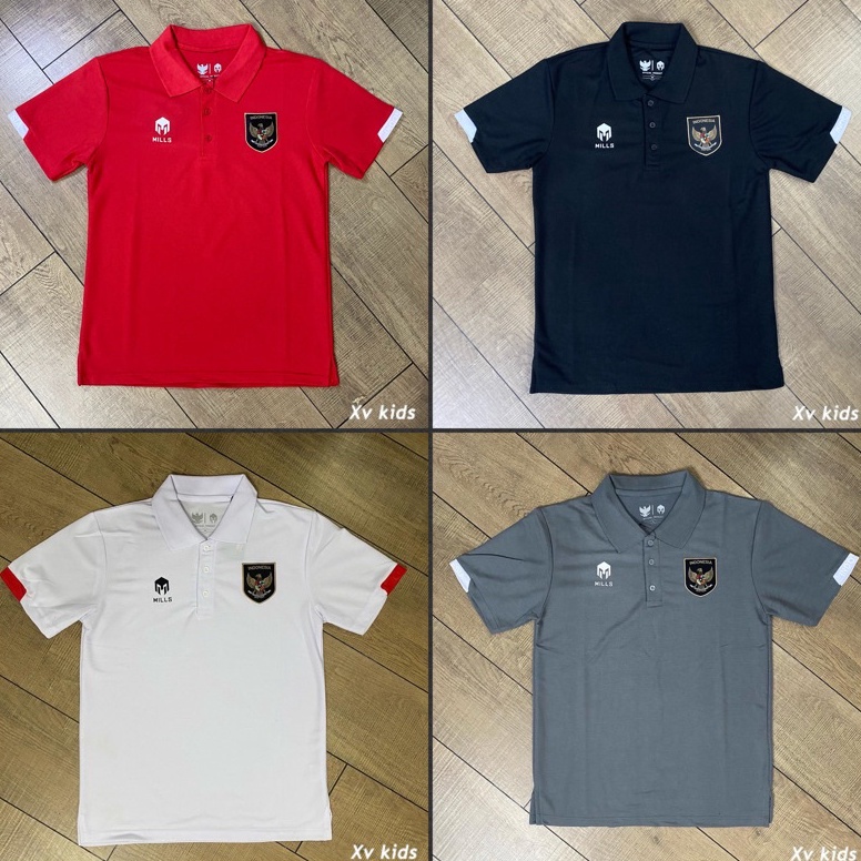 [CODEBARANG982WFJ] Polo Shirt Official Timnas Indonesia Logo Bordir Komputer Digital /  Kaos Kerah S