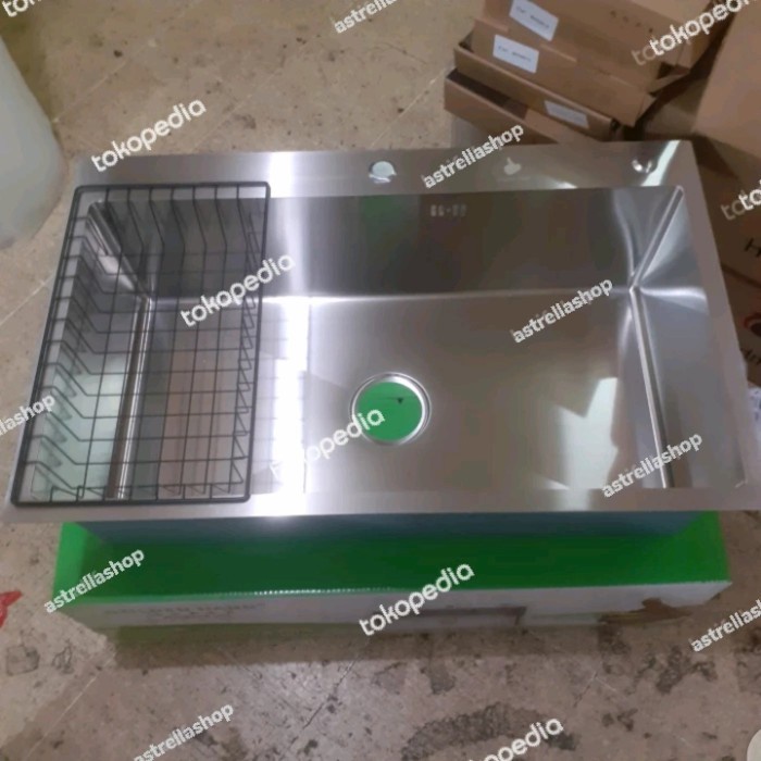 Kitchen Sink 1 Lubang Besar 8050 Stainless Bodi Only