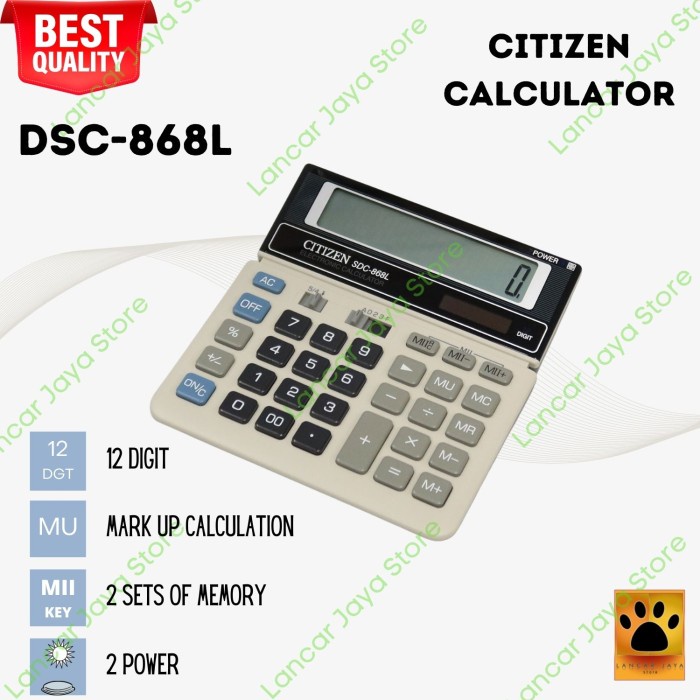 

Citizen Sdc-868L Kalkulator Desktop