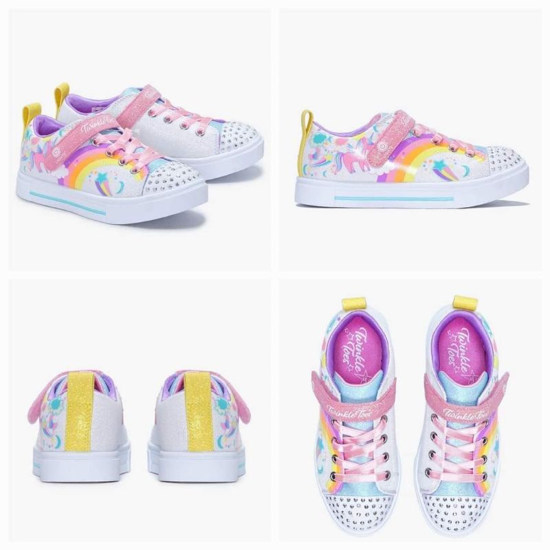SALE100%Original SEPATU SNEAKERS SKECHERS TWINKLE SPARKS PEREMPUAN - PUTIH Kode Produk: 314789L/WMLT
