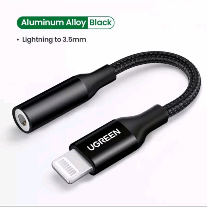 UGREEN SPLITTER LIGHTNING TO AUX 3.5MM MFI IPHONE ADAPTER MIC AUDIO