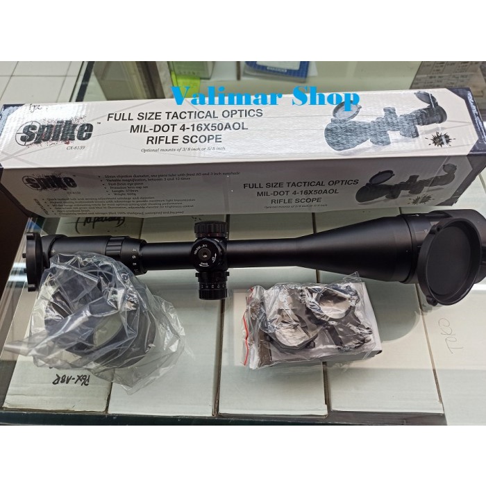 Terlaris Teleskop Telescope Spike 4-16X50 Aol Riflescope Antigetar Sunhide