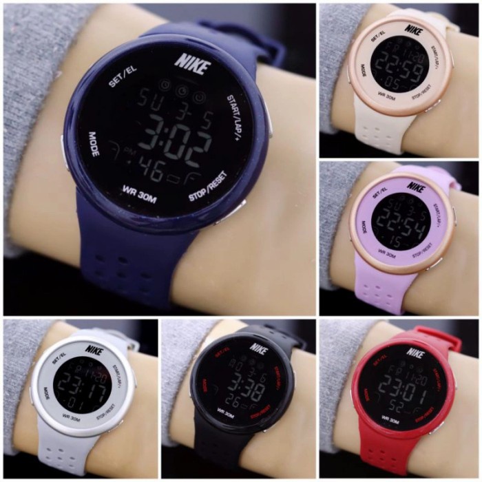 JAM TANGAN /Wanita NIKE NK-61660QL Digital Bulat - Hitam list mera I2T0 aesthetic best seller origin