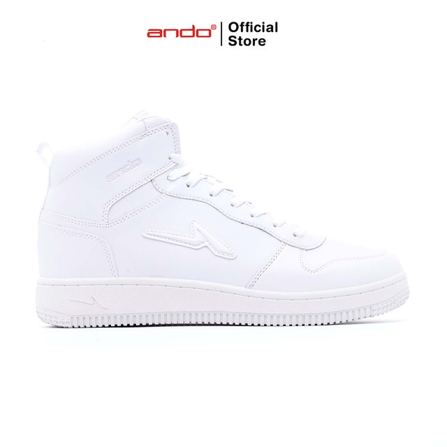Ando Official Sepatu Sneakers Tricks High Pria Dewasa - Putih