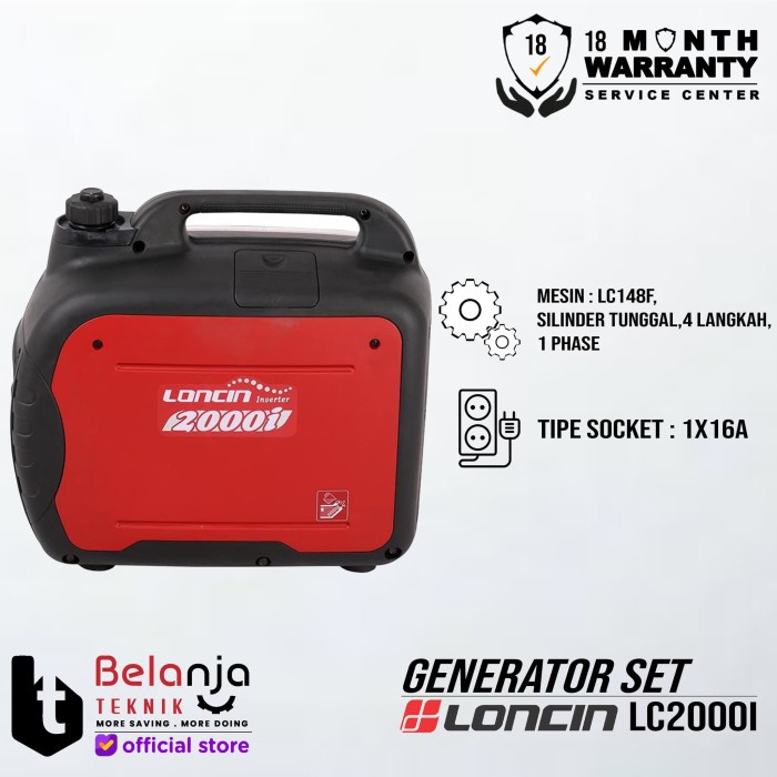 Genset Silent Loncin LC 2000i - 1800 Watt - Generator Set keren