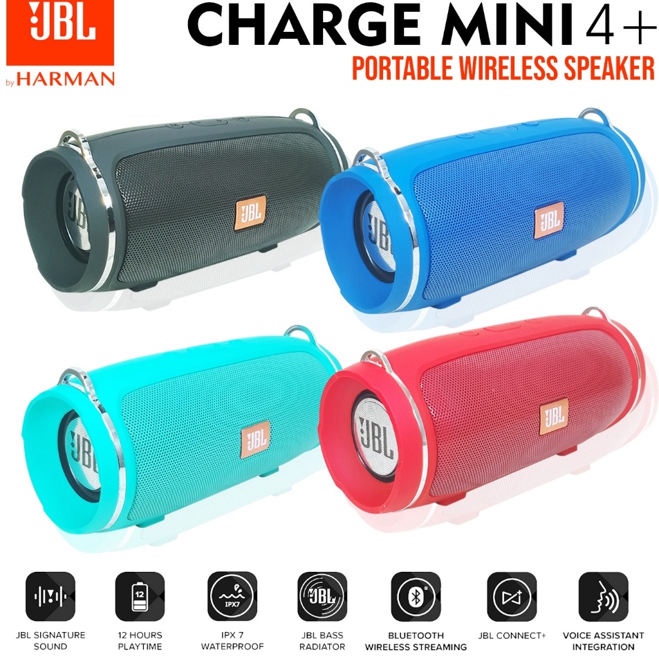 ➽ Speaker Bluetooth JBL MINI 4+ Wireless Speker Portable J 009 CHARGE MINI 4 Plus e Promo ★★★.