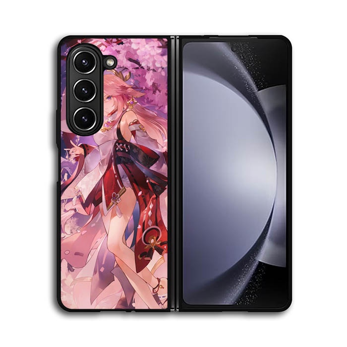 Casing Hardcase Softcase Custom Samsung Galaxy Z Flip 3 4 5 5G Z Fold 3 4 5 5G Yae Miko Genshin AB24