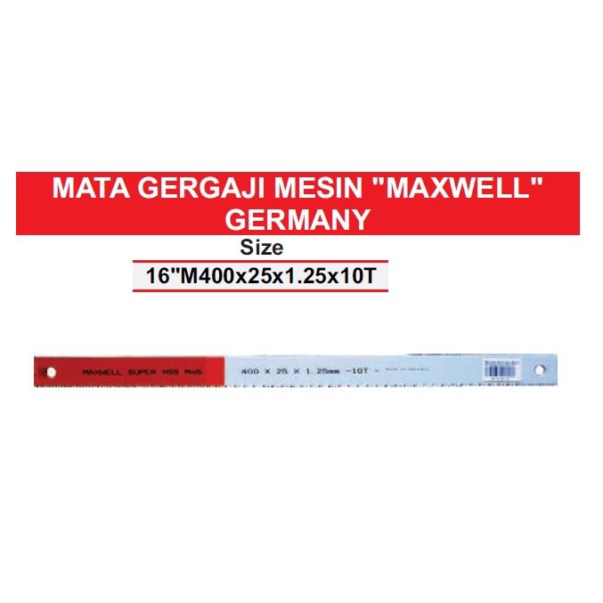nice Mata Gergaji Mesin 16" M400x25x1.25x10T MAXWELL Germany