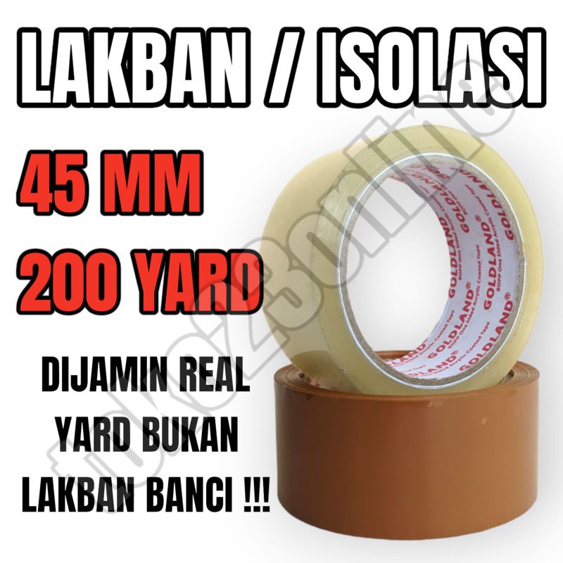 

LAKBAN 45MM 200YARD / ISOLASI 45MM 200YARD / LAKBAN 45 MM 200 YARD / ISOLASI 45 MM 200 YARD