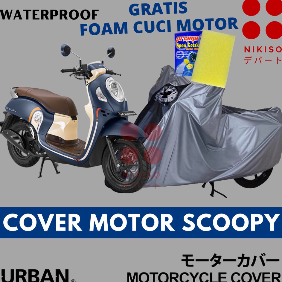 Terkini Sarung Motor Scoopy Fino | Cover Motor Scoopy Fino | Mantel Motor Scoopy Fino | Sarung Motor