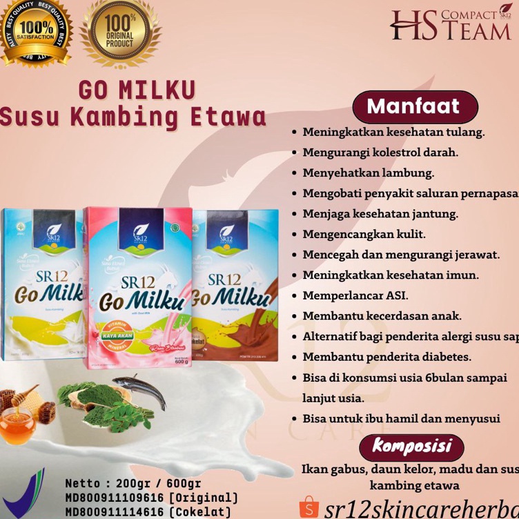 

STXH6341 sTOK SIAP 【COD GO MILKU SR12 SUSU KAMBING ETAWA HALAL BPOM MENINGKATKAN KESEHATAN IMUN TUBUH MELANCARKAN ASI ASLI