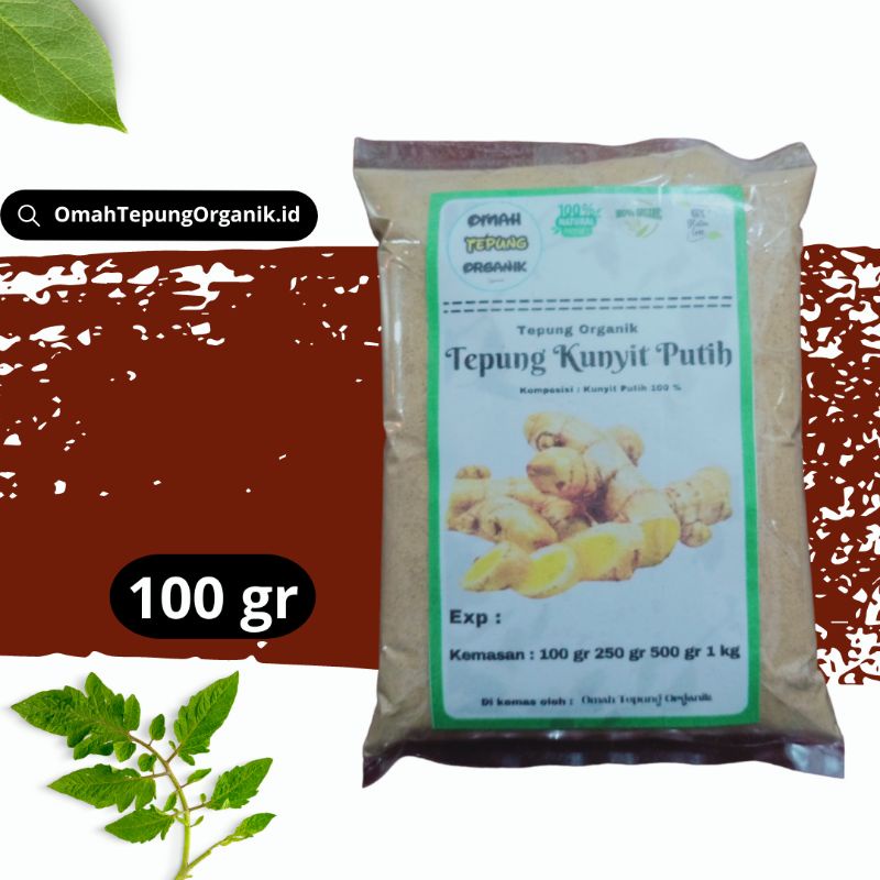 

Tepung Kunyit Putih kemasan 100 Gram/Bubuk Kunyit Putih kemasan 100 Gram