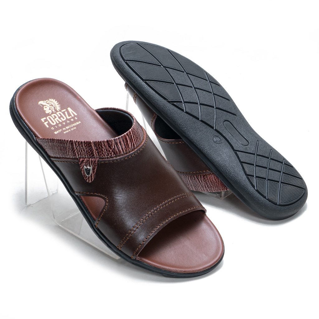 Sandal Pria Casual Bahan Kulit Kokop Slop Sendal Santai Flip Flop MS448