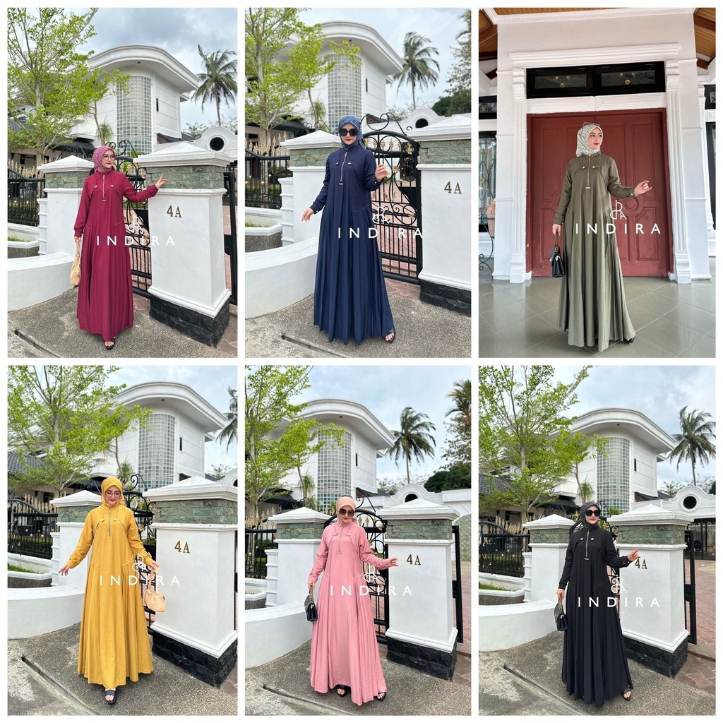 DRESS POLO LINEN BELA POLOS BY INDIRA/GAMIS WANITA POLOS/DRESS MEWAH& CANTIK