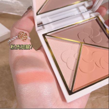 FACE PALLETE 3 WARNA MULTIPLE FACE PALETTE EYESHADOW HIGHLIGHTER CONTOUR BLUSH PALETTE 3 COLORS MAKE UP