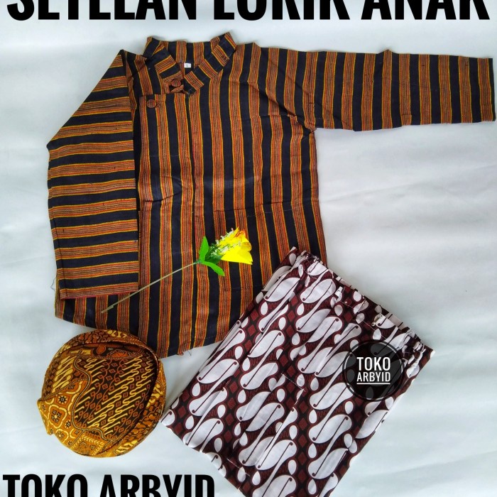 Baju Jawa Anak / Baju Lurik Anak/Setelan Lurik Anak