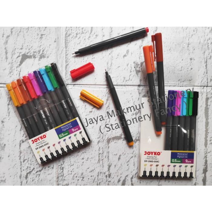 

Terlaris Drawing Pen Pena Gambar Joyko Dp-298S-059C (1 Set 9 Pcs)