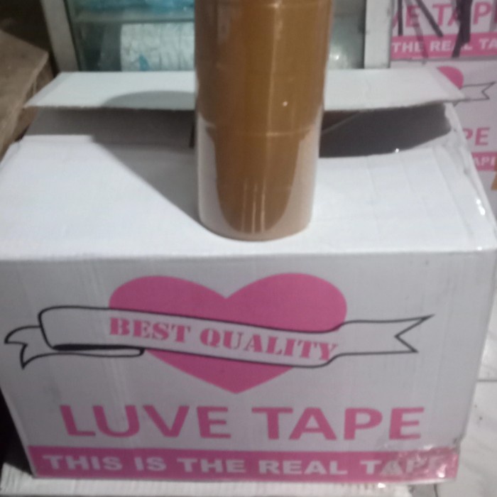 

Terlaris Lakban Bening/Coklat Opp Merk Luve Tape ( Harga Carton )