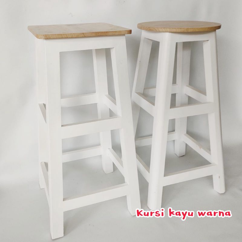 kursi kafe kayu/kursi bakso tinggi 70cm