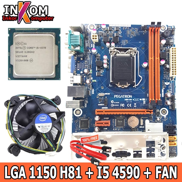 Mobo Motherboard Mainboard H81 OEM Socket LGA 1150 DDR3 + Core I5