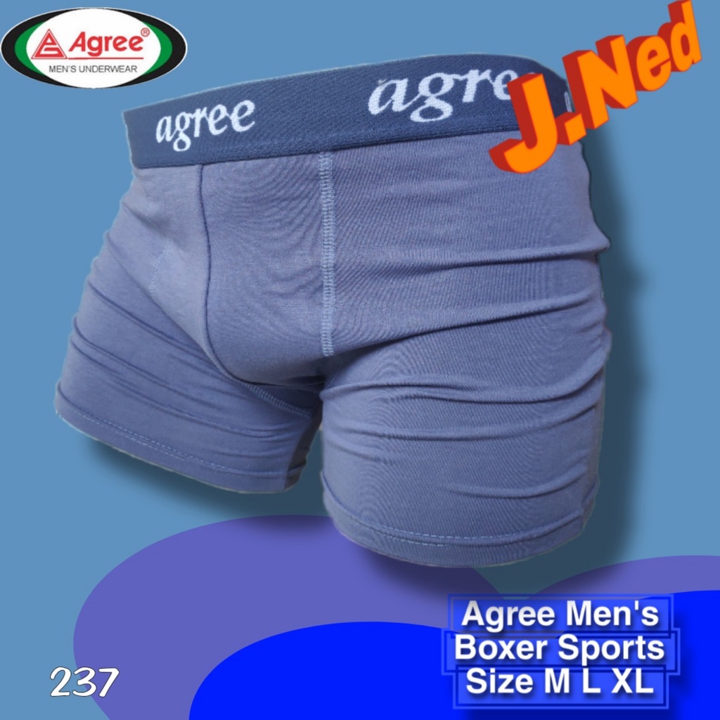 J237 (HARGA PER POTONG) CELANA DALAM BOXER PRIA AGREE SIZE M - XL