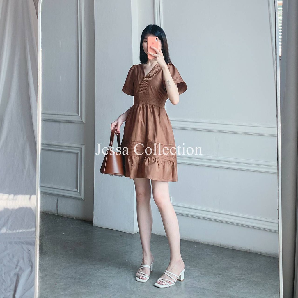 Premium Bilva Dress TH 839 COTTON Gaun Mini Wanita Bahan Katun Simple