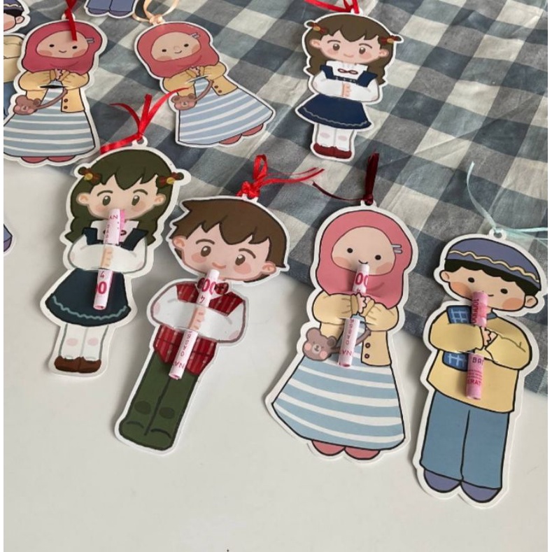 

Amplop lebaran lucu unik bookmark karakter