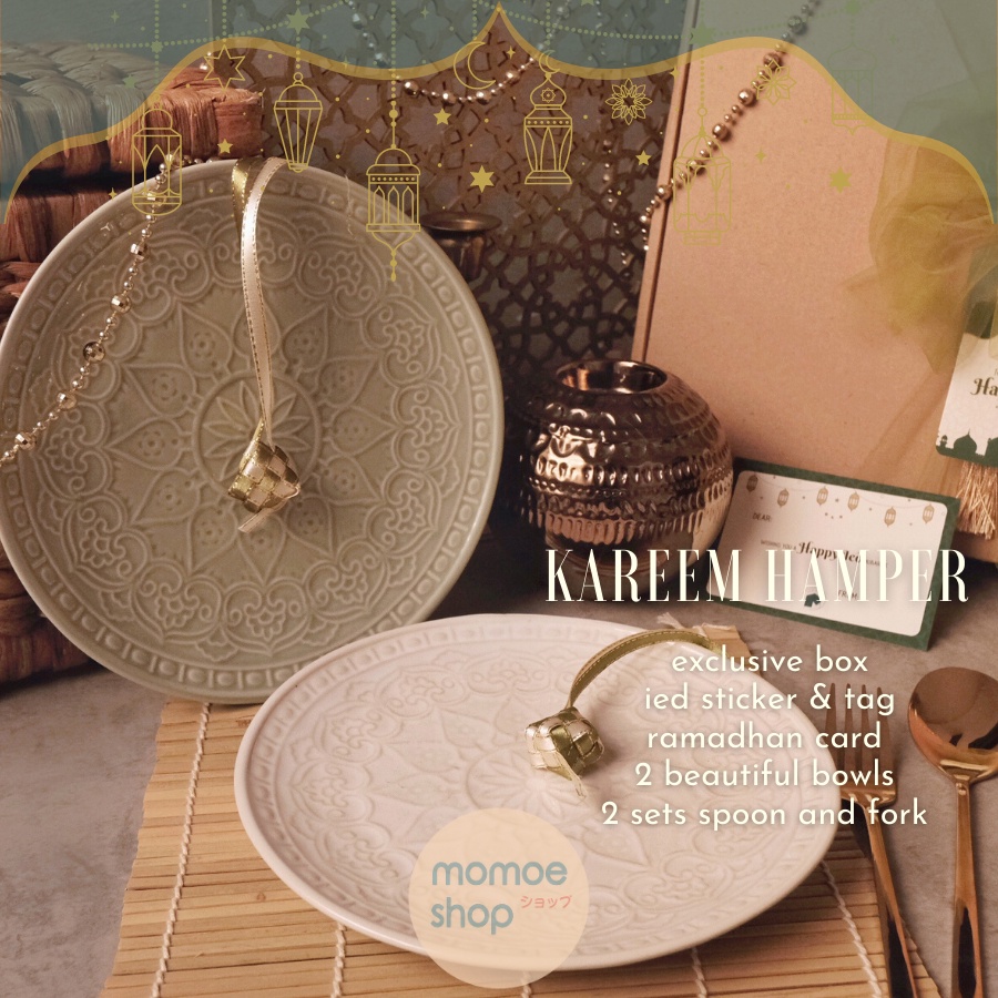 

Paket hampers lebaran idul fitri parcel kado ramadhan gift KAREEM premium plate piring tableware hamper ied parsel japanese alat bingkisan makan peralatan lux
