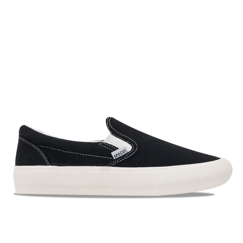 Sepatu SPOCUT Black White Slip On