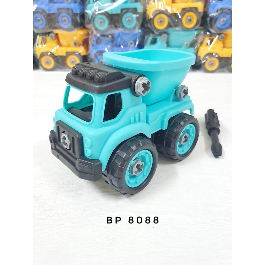 Mainan Anak DIY Assemble Truck Truk Rakit Konstruksi Dump Truck BP8088