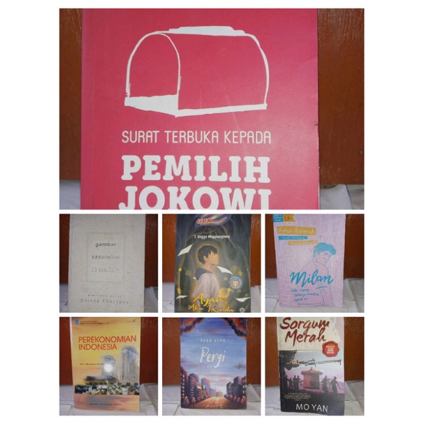 Obral novel Bekas dan buku sastra bekas Original 100% Novel, puisi, esai