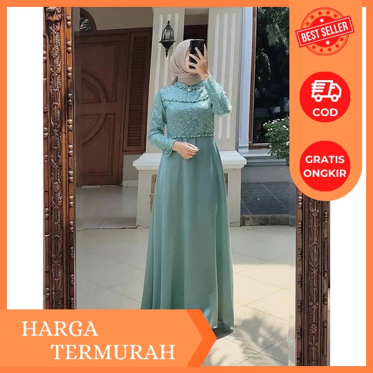 Baju Muslim Wanita Dewasa Gsmis Cewek Import Gamis Lebaran Bju Muslimah Perempuan Mewah Elegan Games