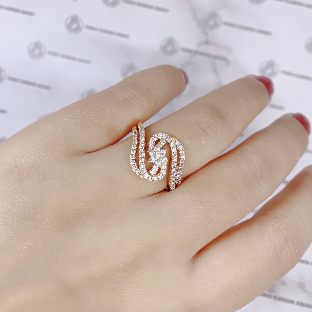 Cincin Xuping Gold Fashion Wanita Motif Permata Merah Kuwaci Perhiasan Wanita *52