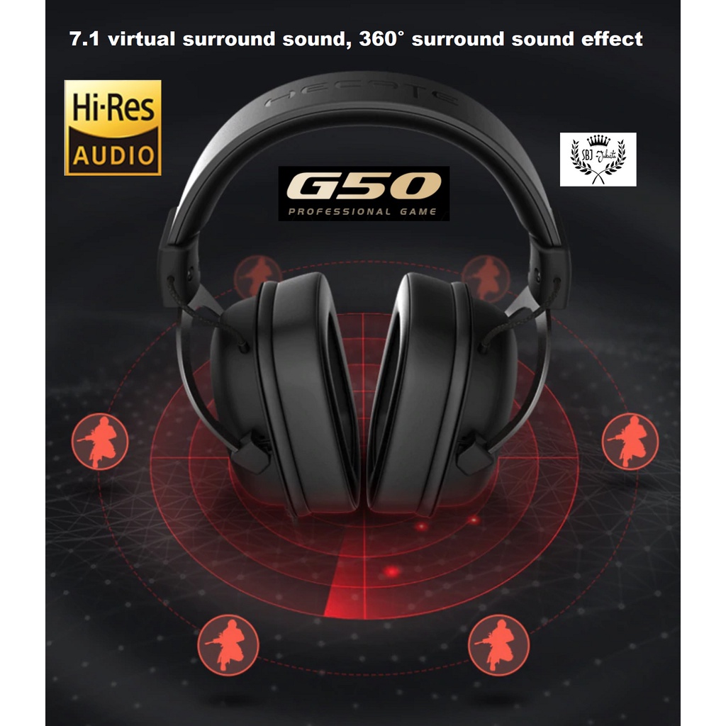 Headphone HECATE G50 HEADSET HI-RES AUDIO 53mm NdFeb 7.1 surround USB Edifier Hecate Gaming