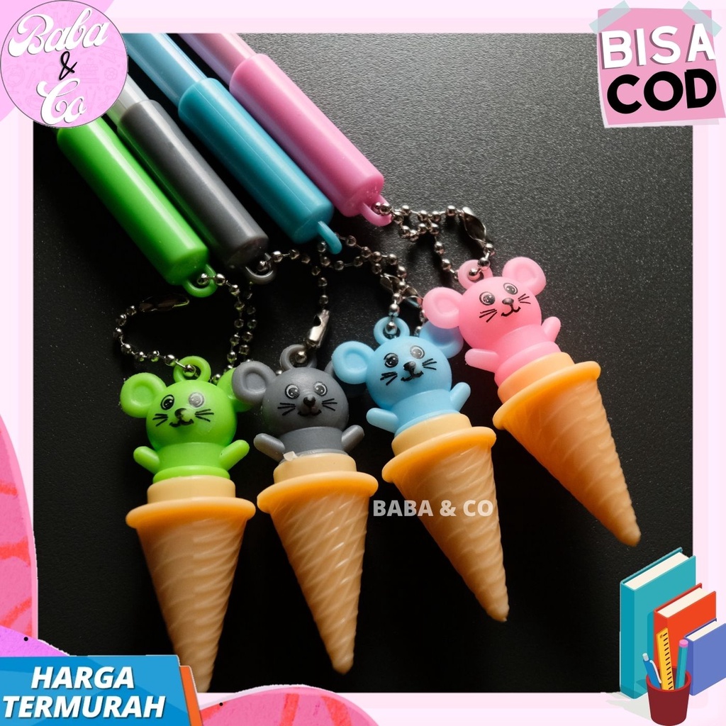 

PULPEN HAPUS GANTUNGAN ES KRIM MINI MOUSE LUCU UNIK PEN GROSIR PENA HAPUS GANTUNGAN FANCY COD