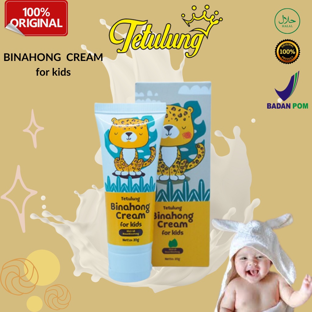 Tetulung Binahong Cream For Kids-Cream For Kids Bpom-Salep Jamur Kulit Untuk Bayi