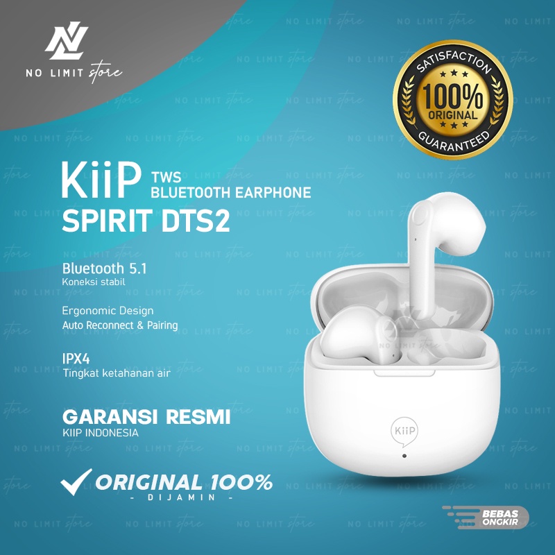 KIIP Wireless DTS2 TWS Bluetooth Headset Earphone - KiiP Spirit DTS2