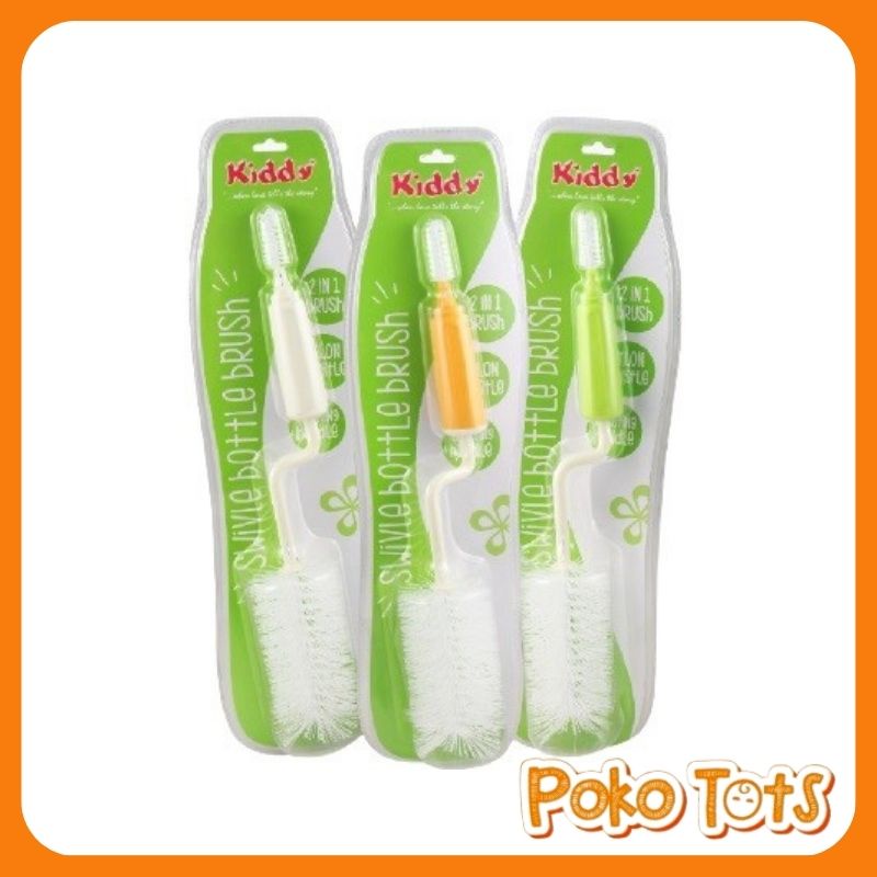 Kiddy Swivle Bottle Brush 2in1 Brush Sikat Botol dan Dot Bayi Putar Naoki