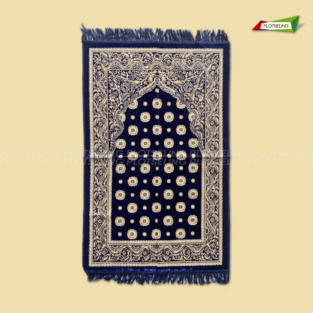 Sejadah Turkey Tebal AL JEDDAH Ukuran 68 x 110 cm Sajadah Traveling Motif Sholat Hari Raya Sajadah Haji Umroh