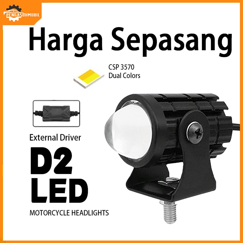 LAMPU SOROT LED LASER/Mini D2 Laser Gun/Lampu Tembak Sorot Foglamp/Lampu Tembak Laser Led Mini 2 Warna/LAMPU TEMBAK D2 MINI LASER LED/12V 20W SUPER TERANG GRADE A/Lampu Tembak Sorot Laser Gun/Mobil Motor Sorot Lasergun/D2 HI LOW CAHAYA KUNING PUTIH